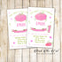 Pumkin invitation kids birthday party pink