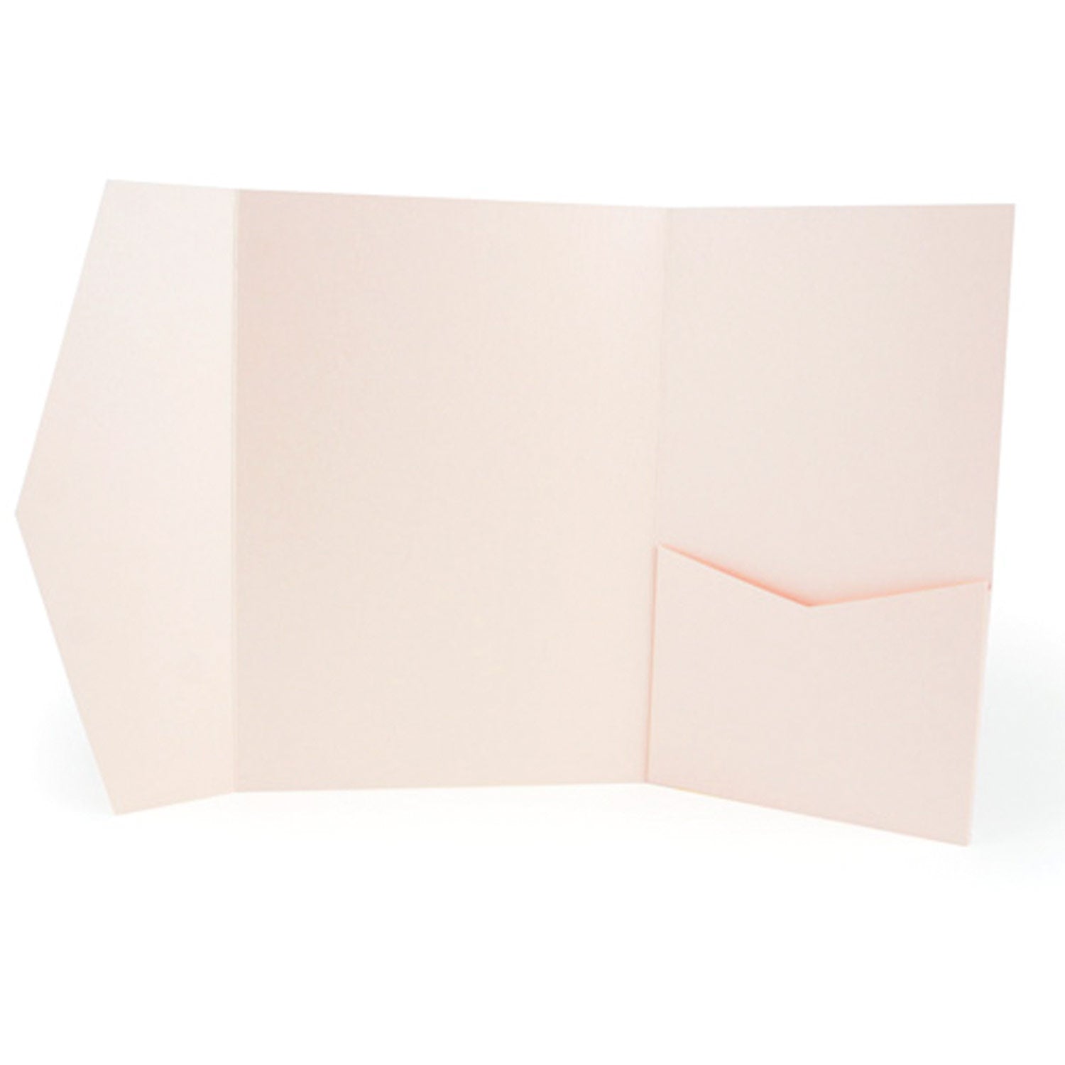 Pocket Fold Invitation Holder Wedding Supplies Blush Pink Metallic