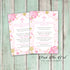 Floral baptism invitation girl christening