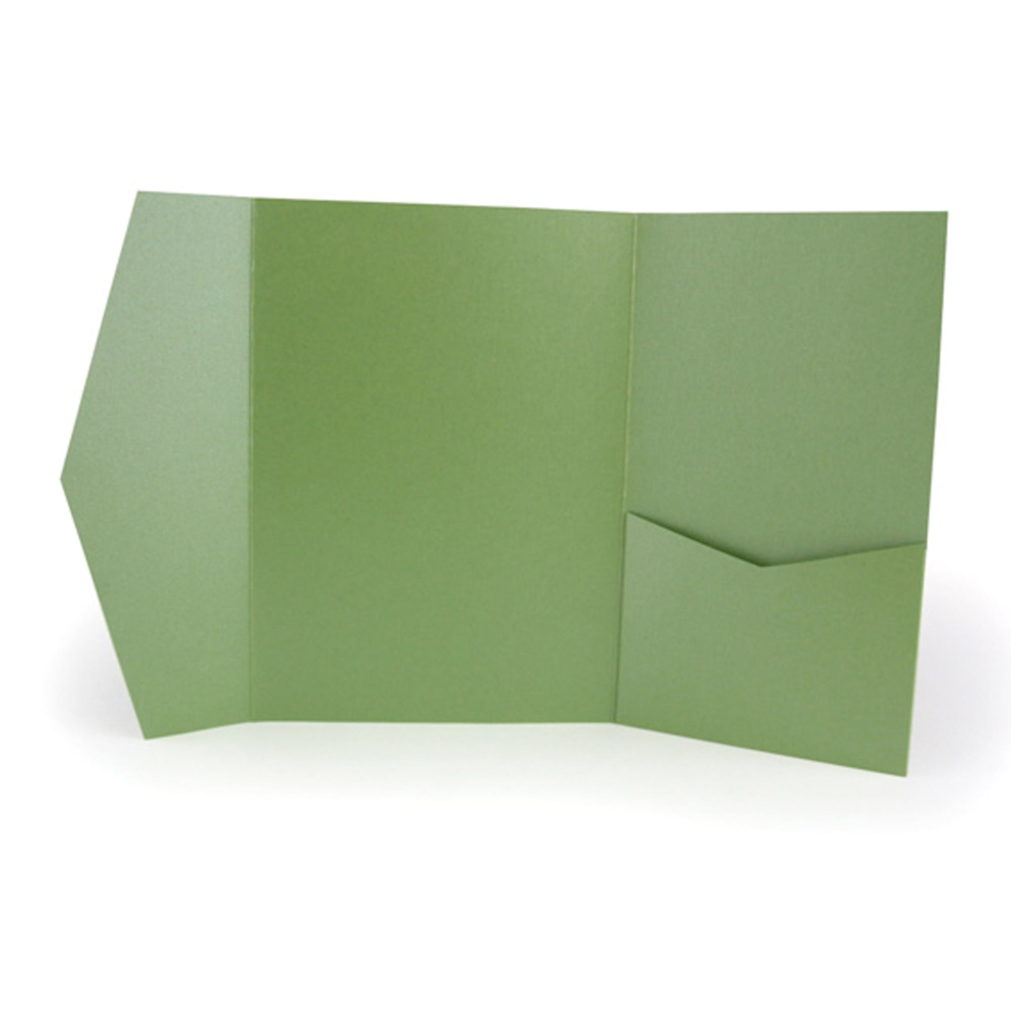 Pocket Fold Invitation Holder Wedding Supplies Green Metallic