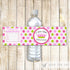 Twin princess bottle label birthday baby shower