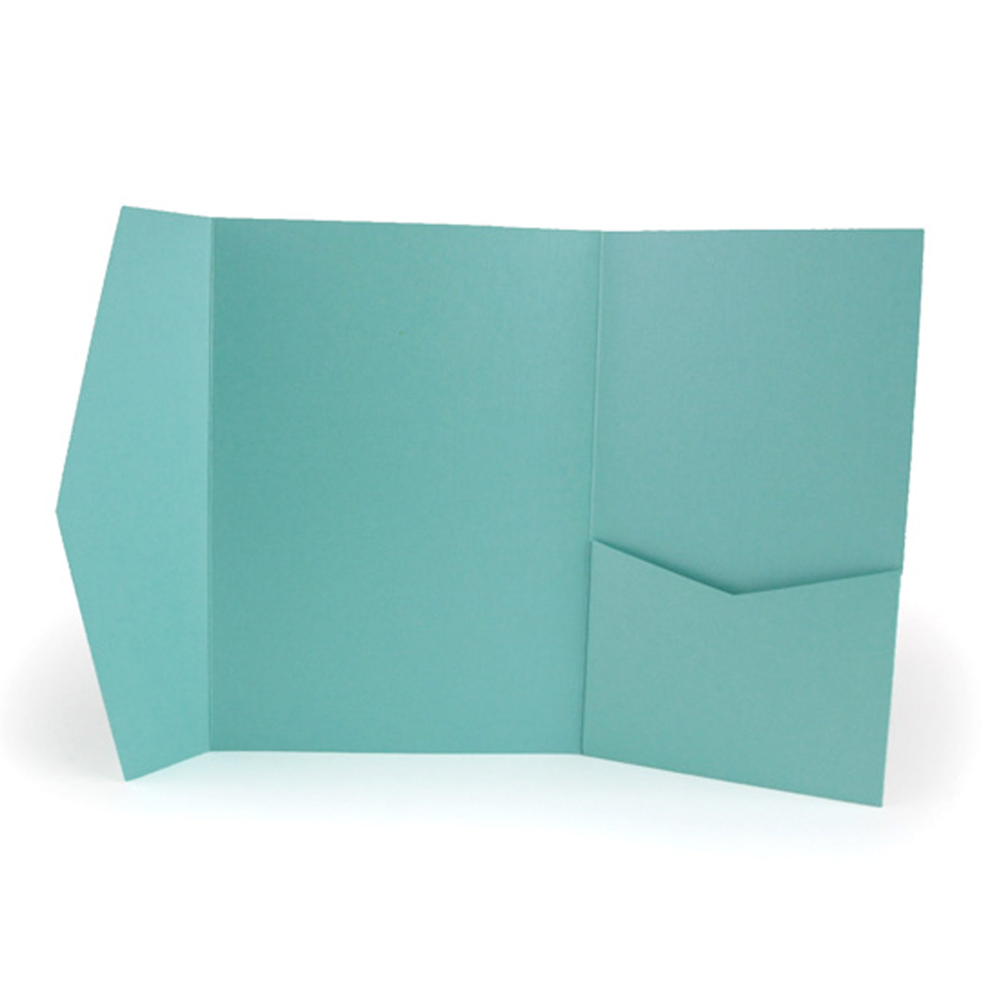 Pocket Fold Invitation Holder Wedding Supplies Blue Teal Metallic
