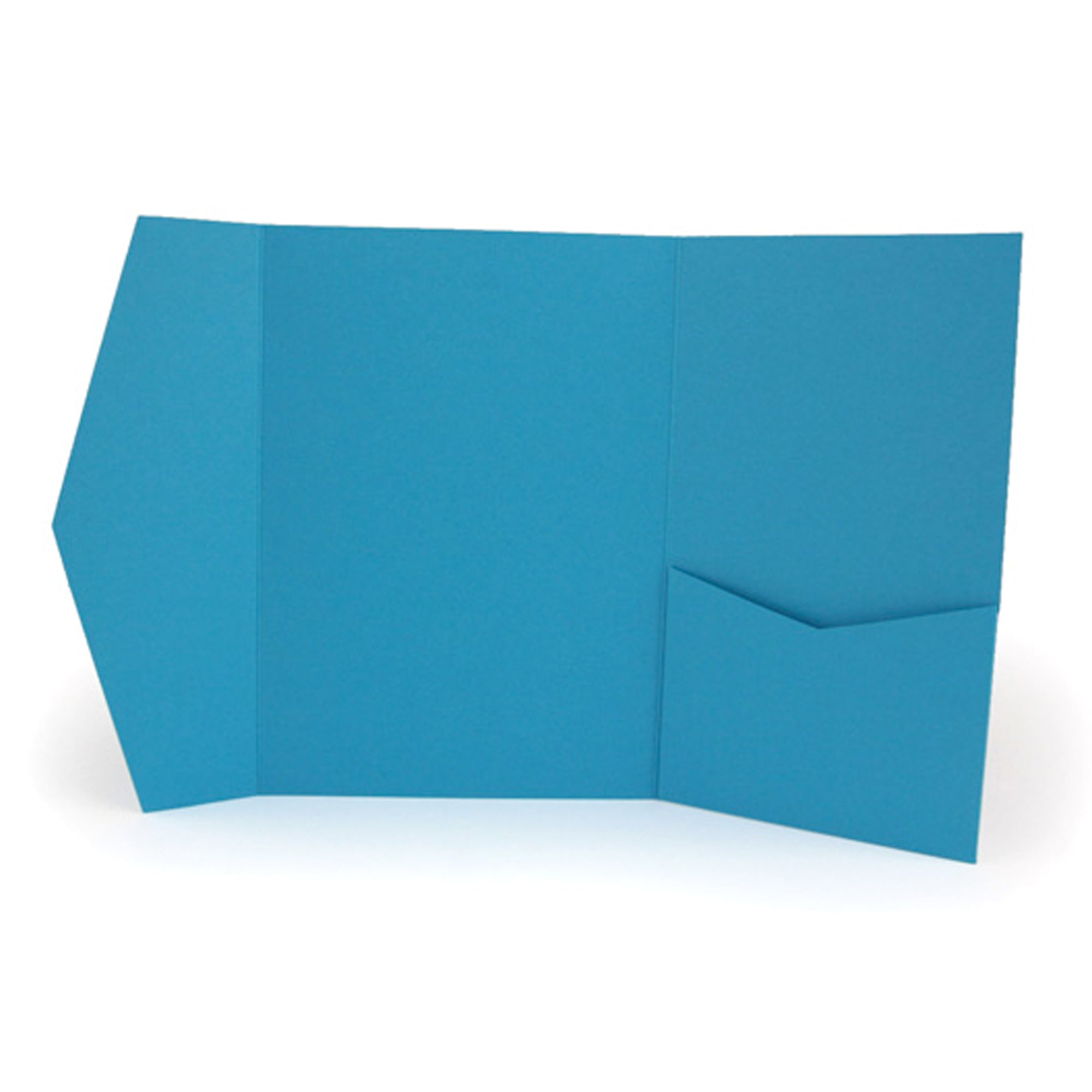 Pocket Wallet Fold Invitation Holder DIY Wedding Supplies Bright Blue