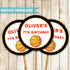 Basketball Cupcake Toppers Birthday Baby Shower