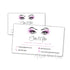 Premade makeup pink glitter business card