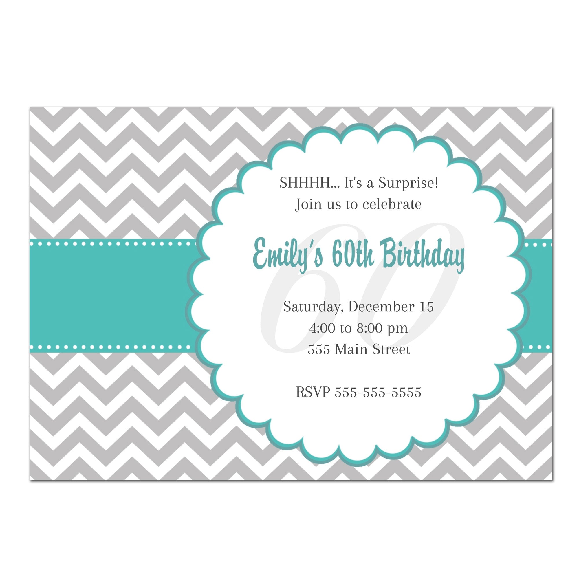 Adult birthday invitation silver printable