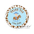 Stickers 1.5'' cowboy blue boy baby shower personalized (70 set)
