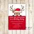Holiday christmas party invitation raindeer printable