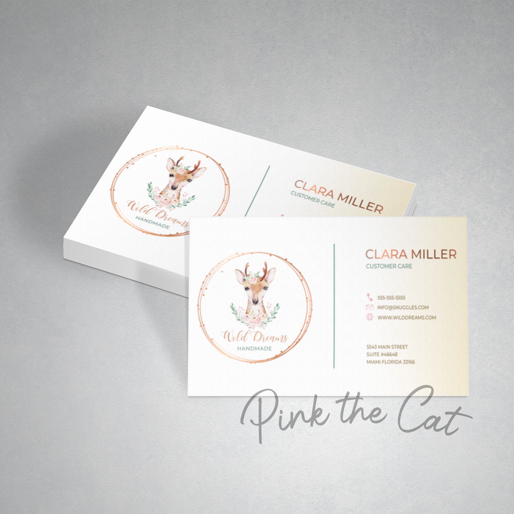 Premade deer business card