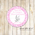40 stickers purple pink dove girl confirmation favor label
