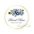 Premade floral blue gold logo design