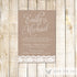 Lace Rustic Wedding Invitation & RSVP Card