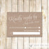 Lace Rustic Wedding Invitation & RSVP Card