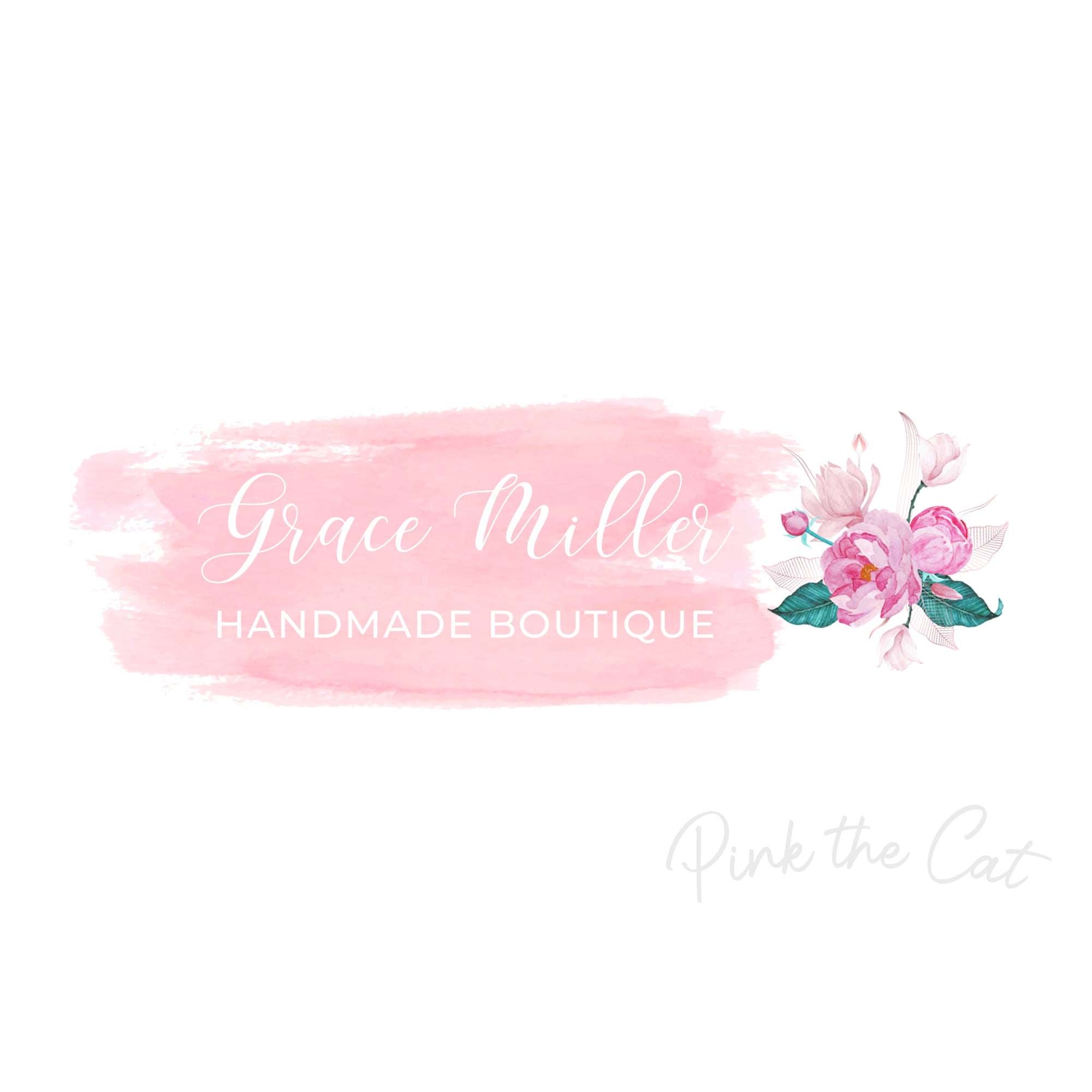 Premade logo signature floral design