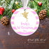 Personalized Christmas ornament Gold Glitter Fairy
