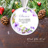  Personalized Christmas ornament Memorial Purple Floral
