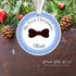 Personalized Christmas ornament baby boy bowtie