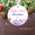 Personalized Christmas ornament girl floral