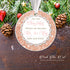 Personalized Christmas ornament newlyweds glitter rose gold