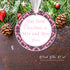 Personalized Christmas ornament newlyweds pink black