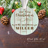 Personalized Christmas ornament newlyweds rustic green