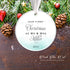 Personalized Christmas ornament newlyweds  teal