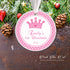 Personalized Christmas ornament pink princess