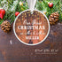 Personalized Christmas ornament rustic wood