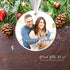 Personalized Christmas ornament with couples photo