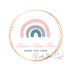 Premade boho rainbow logo design #2