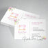 Premade pink sewing machine business card