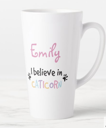 I believe in caticorn latte mug