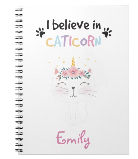 I believe in caticorn notebook