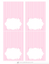 Buffet Food Label Place Seating Name Card Pink White Stripes