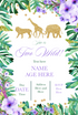 Jungle two wild birthday invitation purple printable