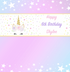 Unicorn candy label pink purple stars printable