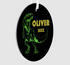 Dinosaur Christmas boy ornament green black