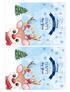 Raindeer christmas greeting card printable