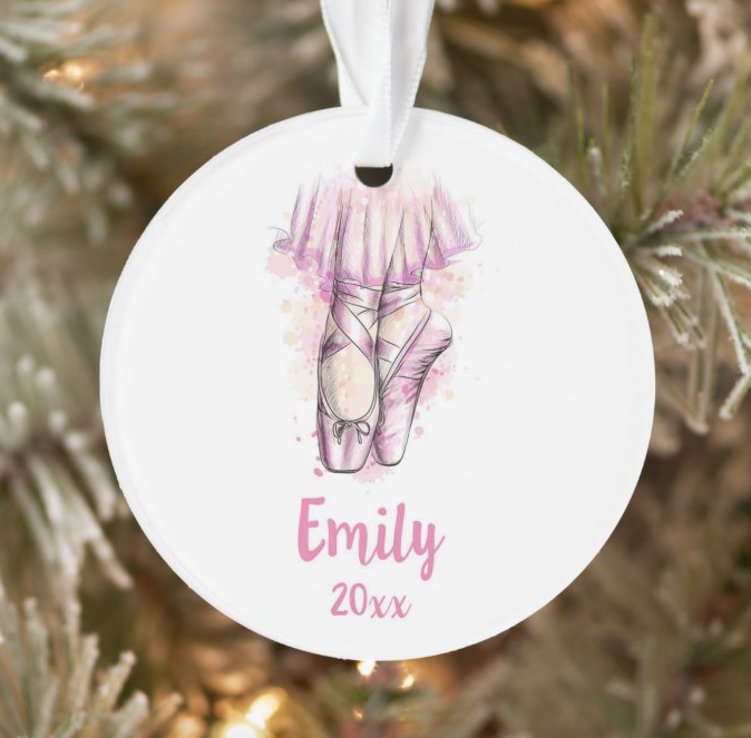 Personalized Christmas ornament ballet