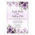 Floral Wedding Invitations & RSVP Cards Plum Violet Damask