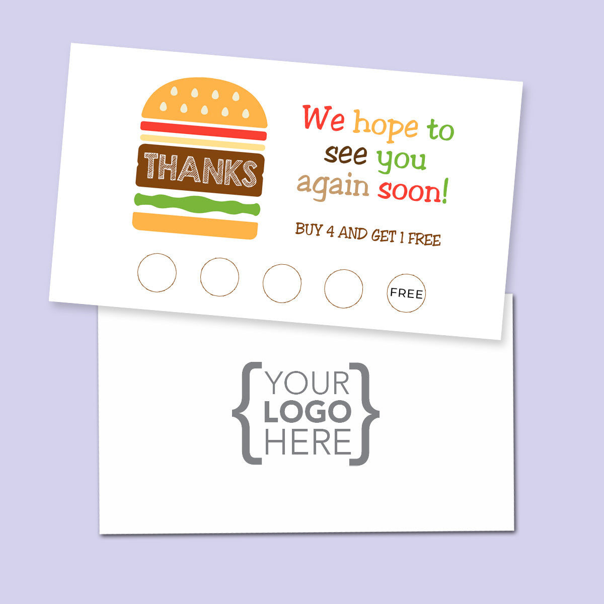 10% Sale Burger Stamp Card