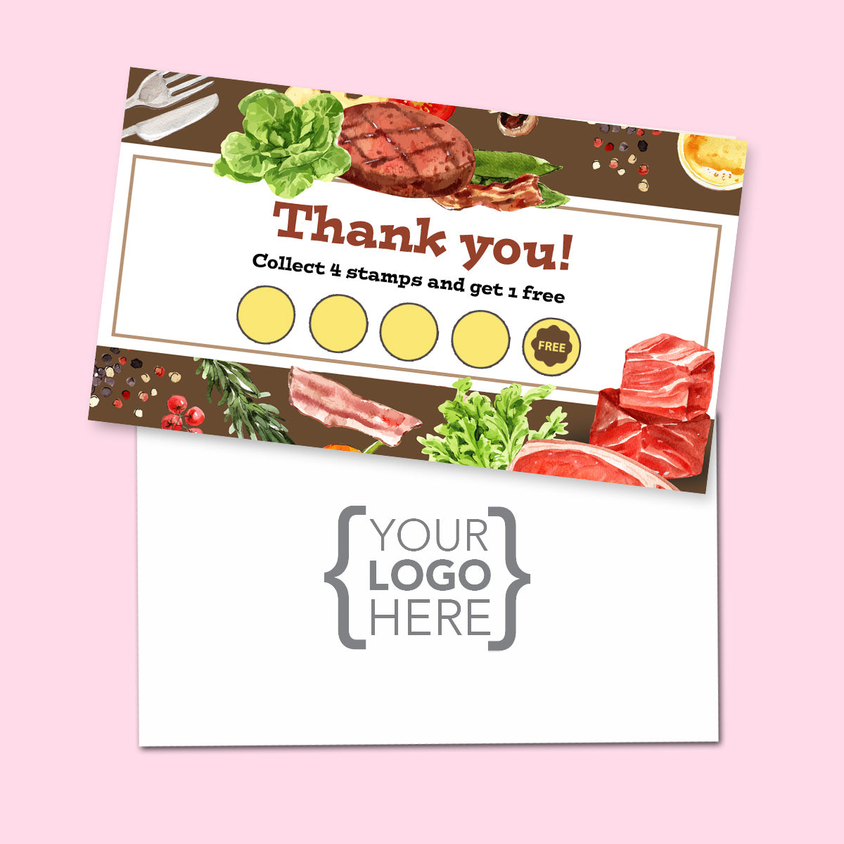 10% Sale Steak Stamp Card