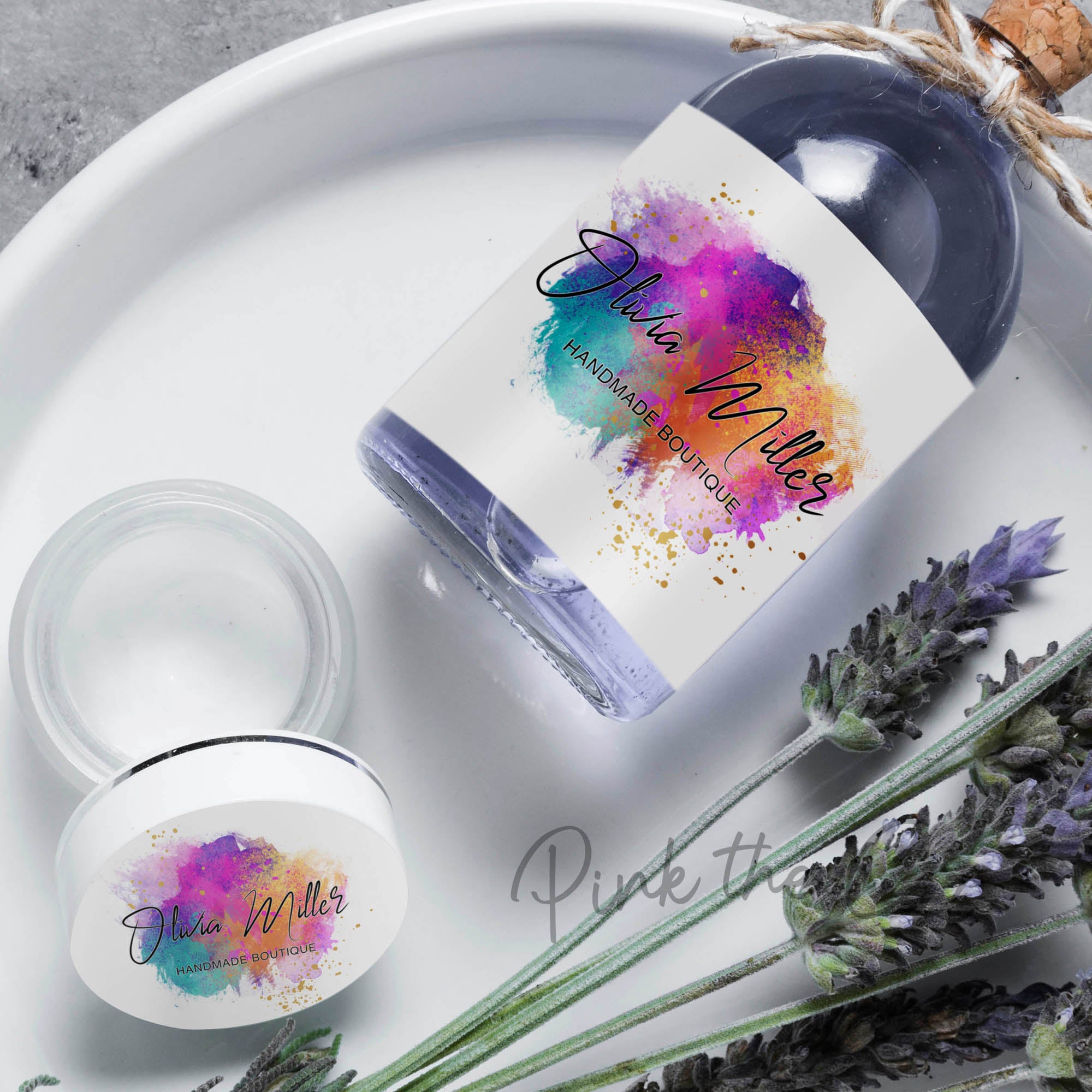 Abstract watercolor orange gold logo personalized