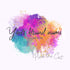 Abstract watercolor orange gold logo personalized