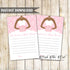 Pink Damask Bridal Shower Advice Cards African American