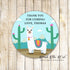 40 stickers alpaca 1.5'' personalized kids birthday party favor label