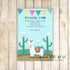 30 thank you cards alpaca llama kids birthday personalized photo paper