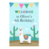 Alpaca welcome sign birthday baby shower printable personalized