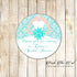 Bridal Shower Favor Label Dress Bride Light Teal Printable