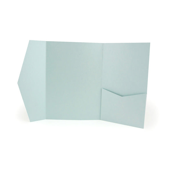 A7 Pocket envelope metallic light blue